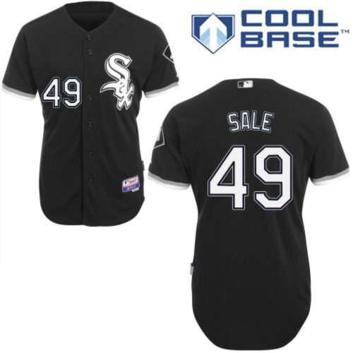 6863632d4898f_1 White Sox #49 Chris Sale Black Alternate Home Cool Base Stitched MLB Jersey
