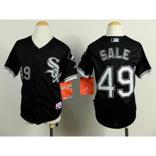 686363308f64b_1 White Sox #49 Chris Sale Black Cool Base Stitched Youth MLB Jersey