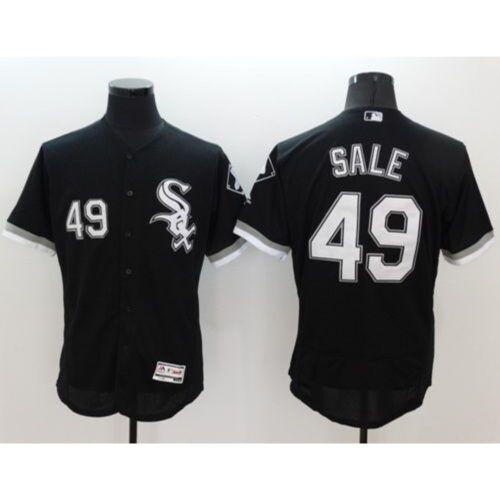 686363332a0e6_1 White Sox #49 Chris Sale Black Flexbase Authentic Collection Stitched MLB Jersey