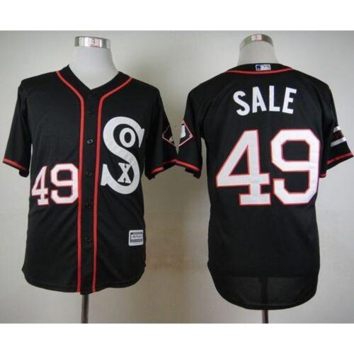 6863633649093_1 White Sox #49 Chris Sale Black New Cool Base Stitched MLB Jersey