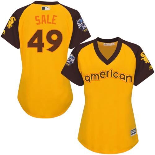 6863633f8d65f_1 White Sox #49 Chris Sale Gold 2016 All-Star American League Women's Stitched MLB Jersey