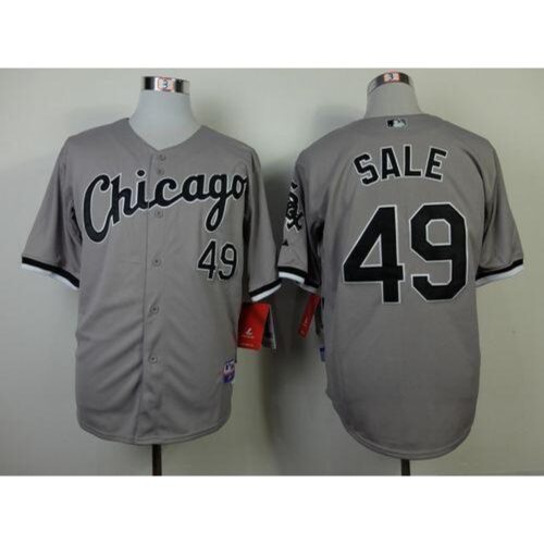 6863634e4c65d_1 White Sox #49 Chris Sale Grey Cool Base Stitched MLB Jerseys