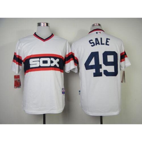 6863635b6fff5_1 White Sox #49 Chris Sale White Alternate Home Cool Base Stitched MLB Jersey