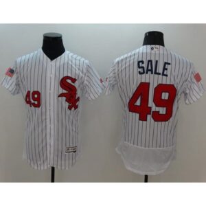 6863636fc6273_1 White Sox #49 Chris Sale White(Black Strip) Fashion Stars & Stripes Flexbase Authentic Stitched MLB Jersey