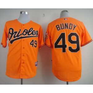 6863637d9364b_1 Orioles #49 Dylan Bundy Orange Cool Base Stitched MLB Jersey
