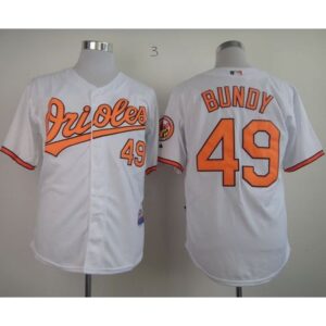 6863638101117_1 Orioles #49 Dylan Bundy White Cool Base Stitched MLB Jersey