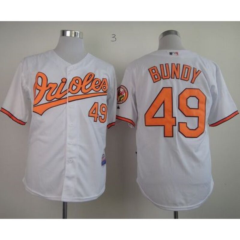 6863638101117_1 Orioles #49 Dylan Bundy White Cool Base Stitched MLB Jersey