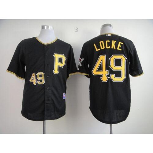 6863638449ae7_1 Pirates #49 Jeff Locke Black Cool Base Stitched MLB Jersey