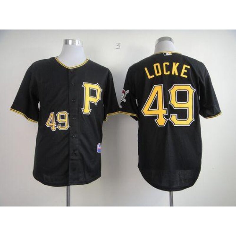 6863638449ae7_1 Pirates #49 Jeff Locke Black Cool Base Stitched MLB Jersey
