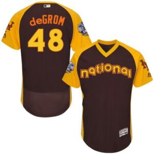6863639813776_1 Mets #48 Jacob DeGrom Brown Flexbase Authentic Collection 2016 All-Star National League Stitched MLB Jersey