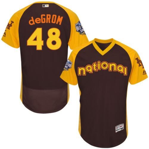 6863639813776_1 Mets #48 Jacob DeGrom Brown Flexbase Authentic Collection 2016 All-Star National League Stitched MLB Jersey