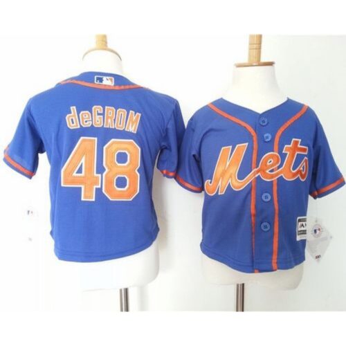 686363e742b88_1 Toddler Mets #48 Jacob DeGrom Blue Alternate Home Cool Base Stitched MLB Jersey