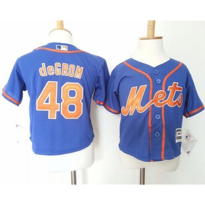 686363e742b88_1 Toddler Mets #48 Jacob DeGrom Blue Alternate Home Cool Base Stitched MLB Jersey