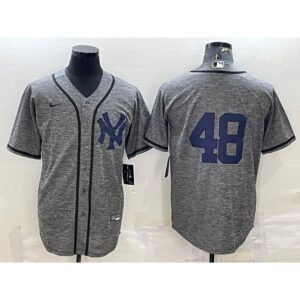 6863640fd889b_1 Men's New York Yankees #48 Anthony Rizzo Grey Stitched Jersey