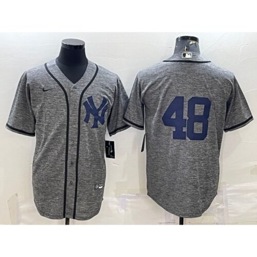 6863640fd889b_1 Men's New York Yankees #48 Anthony Rizzo Grey Stitched Jersey