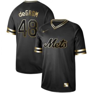 6863647d00389_1 Men's New York Mets #48 Jacob deGrom Black Gold Stitched MLB Jersey