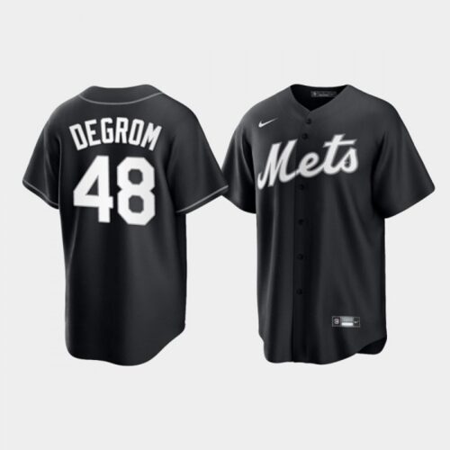 6863648042a95_1 Men's New York Mets #48 Jacob deGrom Black Cool Base Stitched Baseball Jersey