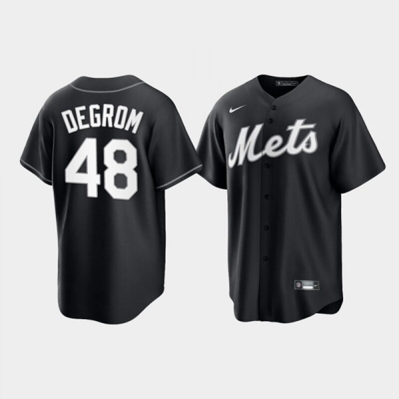 6863648042a95_1 Men's New York Mets #48 Jacob deGrom Black Cool Base Stitched Baseball Jersey