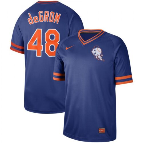 686364837147d_1 Men's New York Mets #48 Jacob deGrom Blue Cooperstown Collection Legend Stitched MLB Jersey