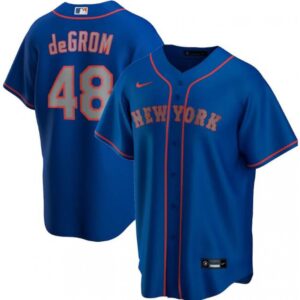 6863648a40a28_1 Men's New York Mets #48 Jacob deGrom New Blue Cool Base Stitched Jersey