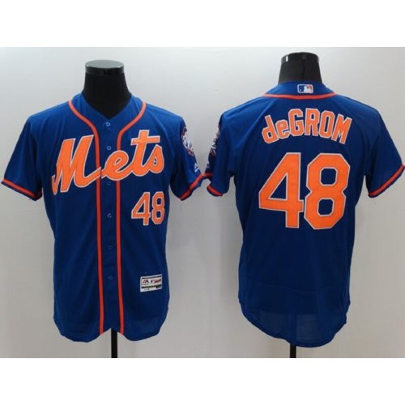 68636491283bb_1 Mets #48 Jacob DeGrom Blue Flexbase Authentic Collection Stitched MLB Jersey