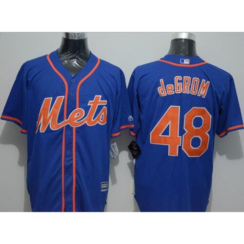 6863649482b04_1 Mets #48 Jacob DeGrom Blue New Cool Base Alternate Home Stitched MLB Jersey
