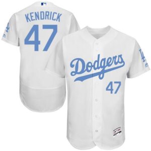686364d427b6c_1 Dodgers #47 Howie Kendrick White Flexbase Authentic Collection 2016 Father's Day Stitched MLB Jersey