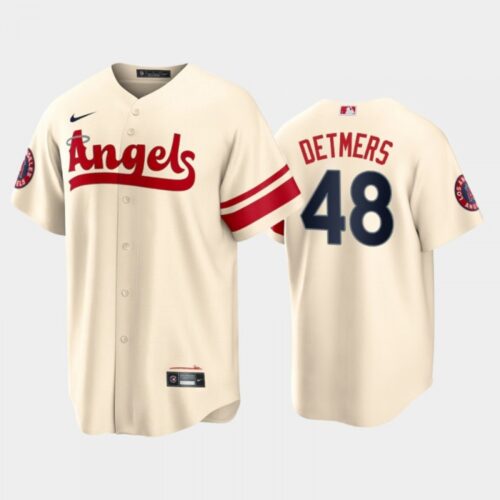686364d758c17_1 Men's Los Angeles Angels #48 Reid Detmers 2022 Cream City Connect Cool Base Stitched Jersey