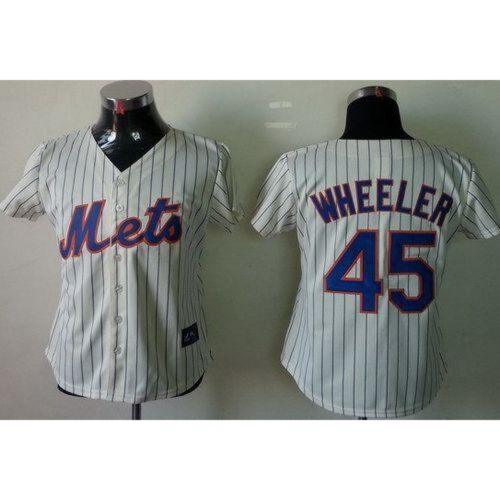 68636531c5f66_1 Mets #45 Zack Wheeler Cream(Blue Strip) Women's Fashion Stitched MLB Jersey