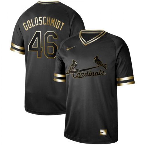 6863654b2a874_1 Men's St. Louis Cardinals #46 Paul Goldschmidt Black Gold Stitched MLB Jersey