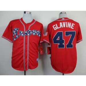 6863657264906_1 Braves #47 Tom Glavine Red Cool Base Stitched MLB Jersey