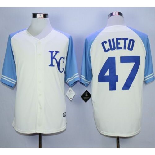 6863658aa6b3a_1 Royals #47 Johnny Cueto Cream Exclusive Vintage Stitched MLB Jersey