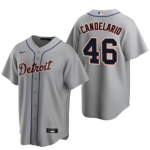 686365aa78ff6_1 Men's Detroit Tigers #46 Jeimer Candelario Grey Cool Base Stitched Jersey