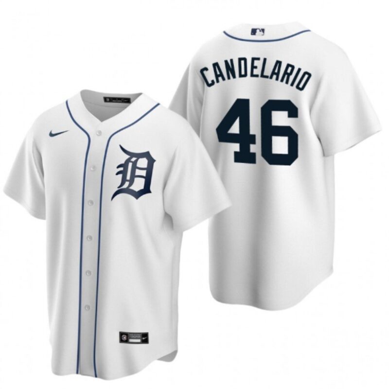 686365ae16b0a_1 Men's Detroit Tigers #46 Jeimer Candelario White Cool Base Stitched Jersey