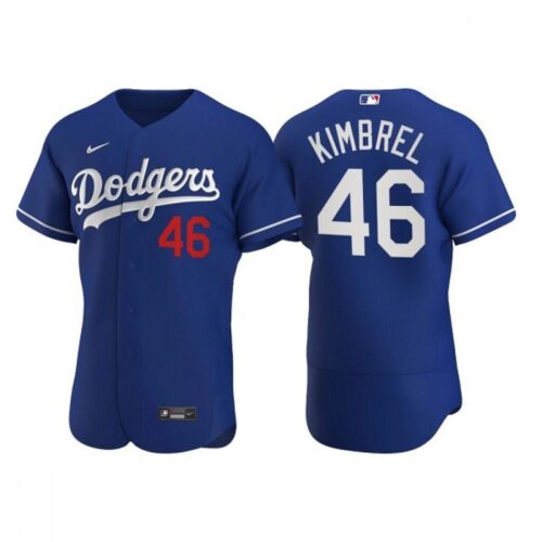 686365c44362b_1 Men's Los Angeles Dodgers #46 Craig Kimbrel Royal Flex Base Stitched Jersey