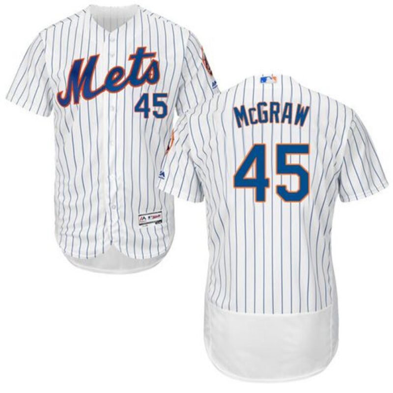 686365ff76116_1 Mets #45 Tug McGraw White(Blue Strip) Flexbase Authentic Collection Stitched MLB Jersey