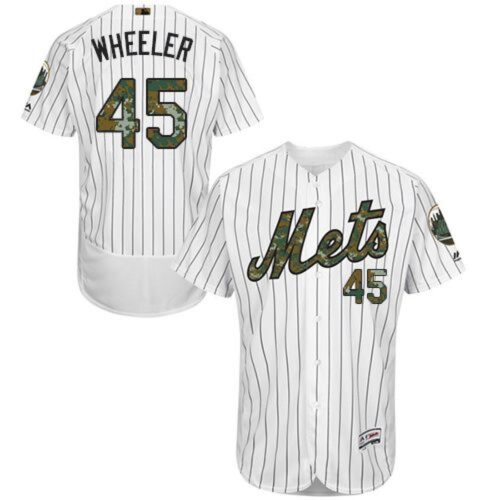 6863660fa4b88_1 Mets #45 Zack Wheeler White(Blue Strip) Flexbase Authentic Collection 2016 Memorial Day Stitched MLB Jersey