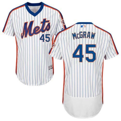 68636613079d2_1 Mets #45 Tug McGraw White(Blue Strip) Flexbase Authentic Collection Alternate Stitched MLB Jersey