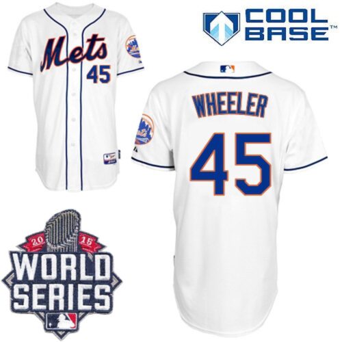 686366163753c_1 Mets #45 Zack Wheeler White Cool Base W/2015 World Series Patch Stitched MLB Jersey