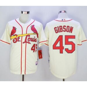 68636623ad78e_1 Cardinals #45 Bob Gibson Cream Cool Base Stitched MLB Jersey