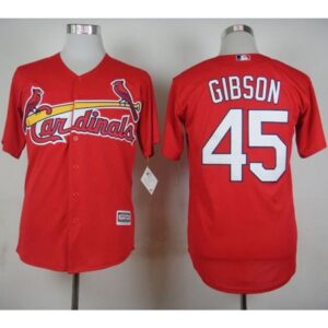 686366272f672_1 Cardinals #45 Bob Gibson Red Cool Base Stitched MLB Jersey
