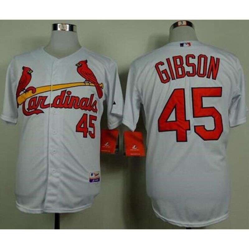 6863662a8f7ca_1 Cardinals #45 Bob Gibson White Cool Base Stitched MLB Jersey