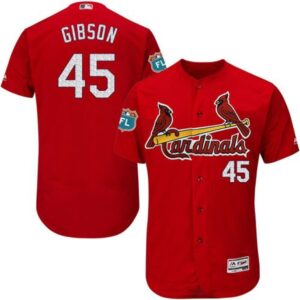 686366382954c_1 Cardinals #45 Bob Gibson Red Flexbase Authentic Collection Stitched MLB Jersey