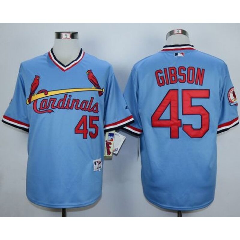 6863663f1e594_1 Cardinals #45 Bob Gibson Blue 1982 Turn Back The Clock Stitched MLB Jersey