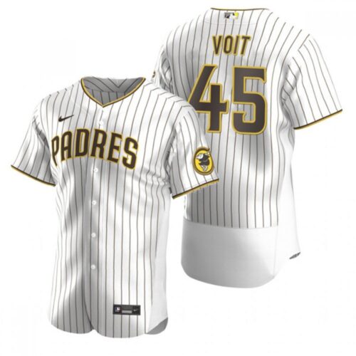 68636664a5ff2_1 Men's San Diego Padres #45 Luke Voit White Flex Base Stitched Baseball Jersey