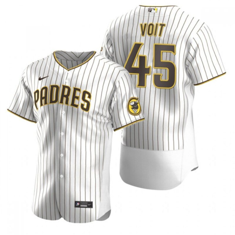 68636664a5ff2_1 Men's San Diego Padres #45 Luke Voit White Flex Base Stitched Baseball Jersey