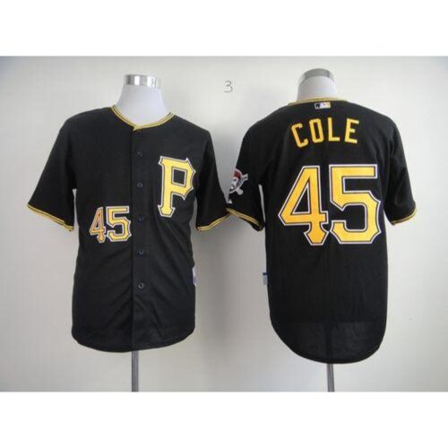 6863669054b5f_1 Pirates #45 Gerrit Cole Black Cool Base Stitched MLB Jersey