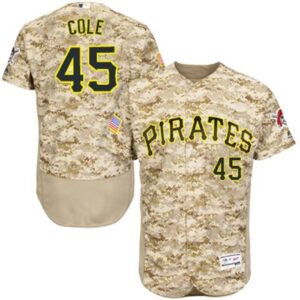 6863669d84e75_1 Pirates #45 Gerrit Cole Camo Flexbase Authentic Collection Stitched MLB Jersey