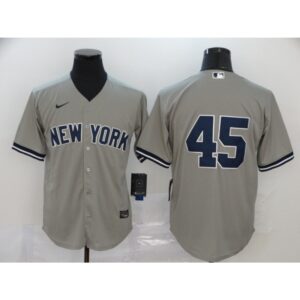 686366d105568_1 Men's New York Yankees #45 Gerrit Cole Grey Cool Base Stitched MLB Jersey