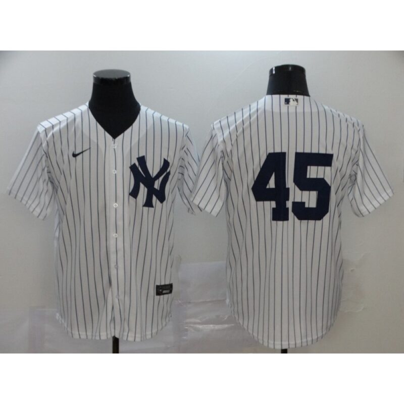 686366e1bfefd_1 Men's New York Yankees #45 Gerrit Cole White Cool Base Stitched MLB Jersey